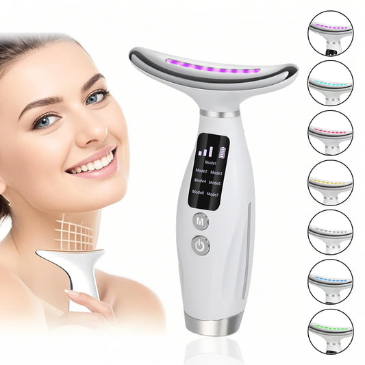 AURAGO LUMINA LIFT – EMS Microcurrent Face & Neck Massager with 7-Color LED Therapy