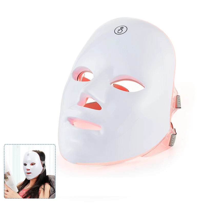 AURAGO Radiant 7 LED light therapy mask for acne and anti-aging